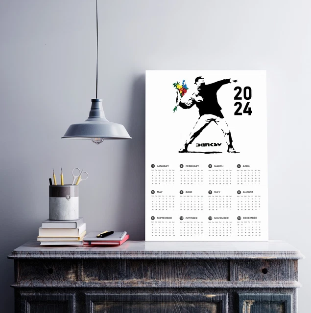 BANKSY 2024 CALENDAR Graffiti Street Art Year Planner A5A0 Urban