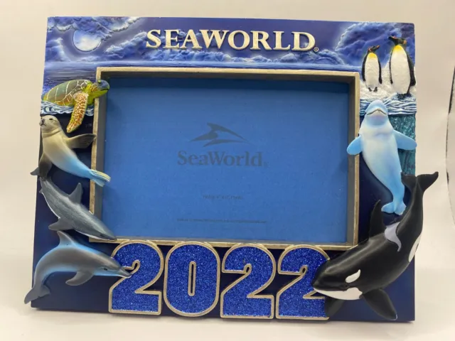 Sea World 2022 Photo Frame 4x6 inch Turtles Whale Penguin