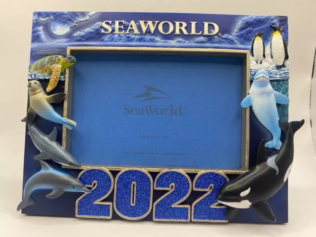 Sea World 2022 Photo Frame 4x6 inch Turtles Whale Penguin