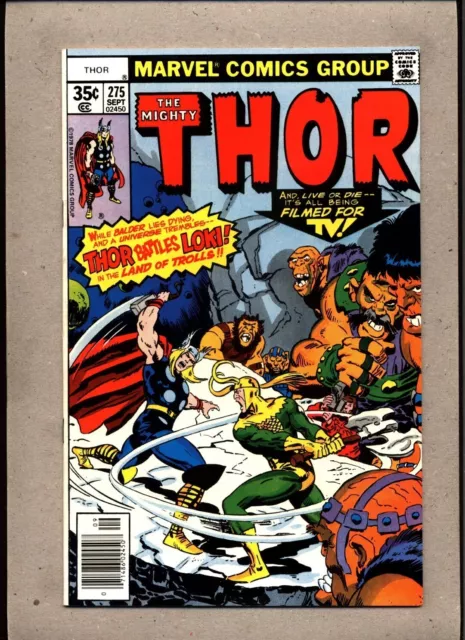 Mighty Thor #275_September 1978_Near Mint Minus_"Thor Battles Loki"_Bronze Age!