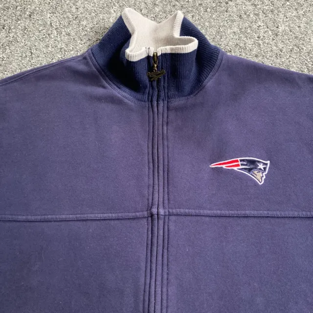 New England Patriots Sweatshirt Zip Up NFL Reebok Vintage Collection Men's Large 3