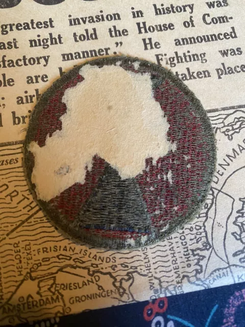 ORIGINAL WW2 US Army 7th Division Patch Greenback From Scrapbook $7.99 ...