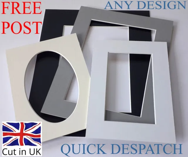PHOTO / PICTURE FRAME MOUNTS CUSTOM CUT TO ORDER  ANY SIZE METRIC upto 60 x 80cm