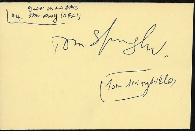 TOM SPRINGFIELD (1934-2022) Singer/Songwriter & Peter Newton Dancer Signed  page
