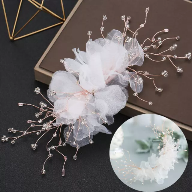 Hair Accessories  Set Pearl Barrettes Earrings Beautiful Fairy Bridal Headdress