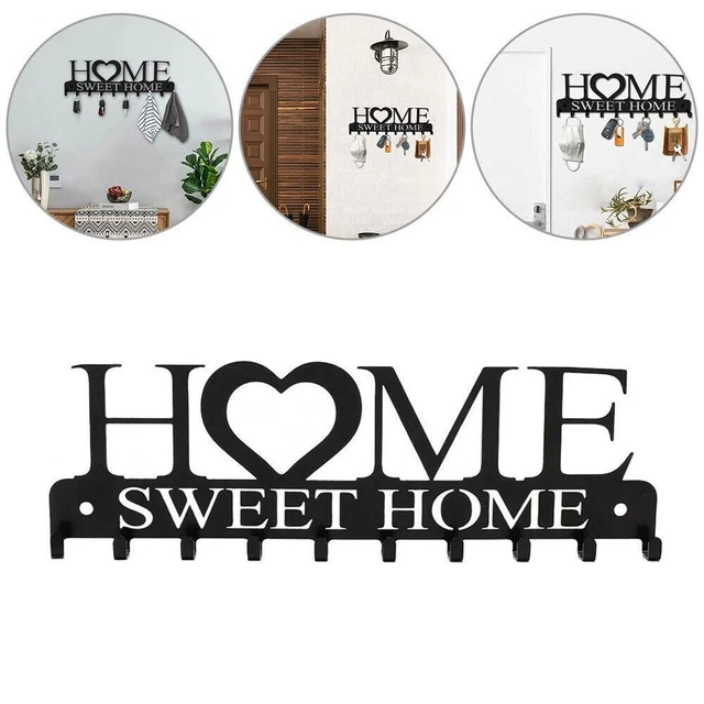 Hallway Coat Hat Storage Rack Wall Mounted Keys Hooks Iron Hangers Hooks