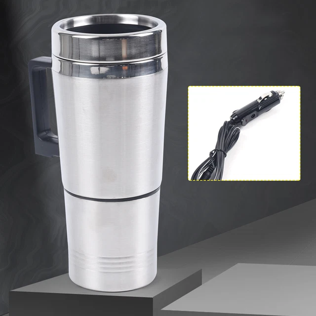 12V Heating Cup Kettle Electric Car Coffee Maker Volt Travel Pot Mug Portable US