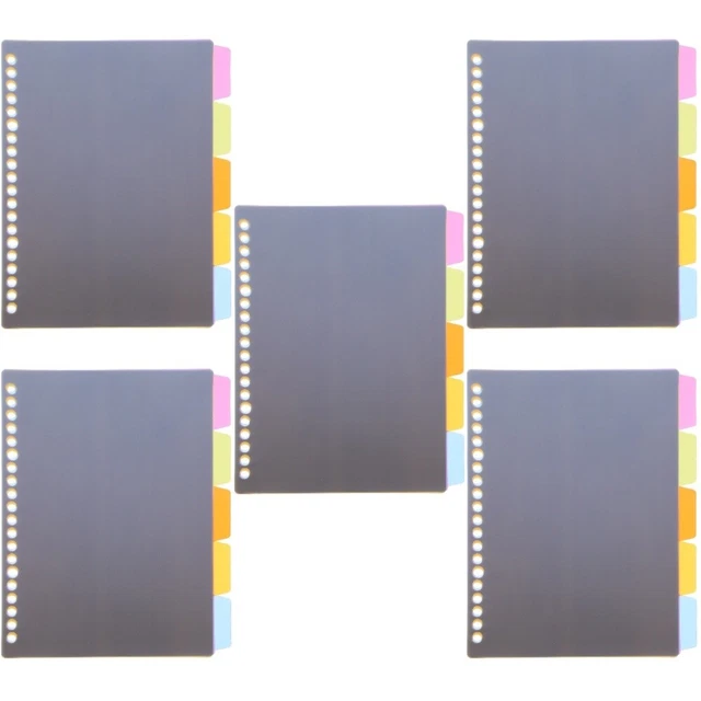 50 BOOKS FIVE Color Separator Pages Binder Dividers Notebook £35.18