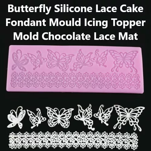 Butterfly Silicone Lace Cake Fondant Mould Icing Topper Mold Chocolate Lace Mat