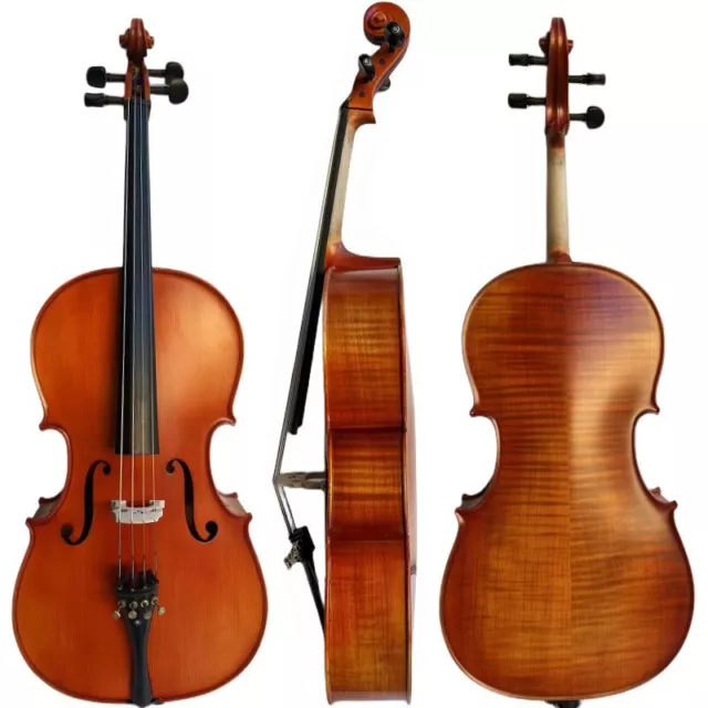 Hand Made Child Cello 1/4 Size Master Tone,Violoncelle,Free Padded Bag Bow 15684