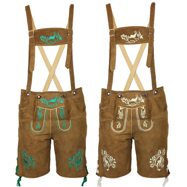 Pantaloni folcloristici in pelle bambini pantaloni in pelle Erwin corti marrone MS costume tradizionale