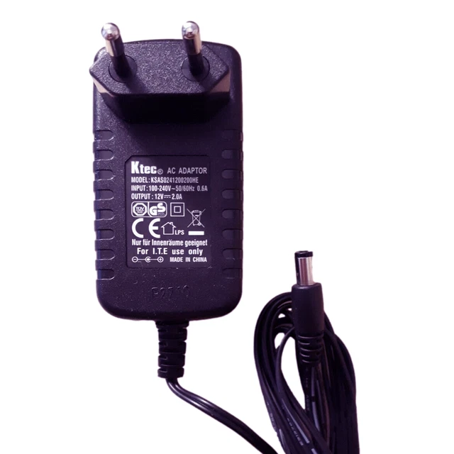 TOP CHARGEUR ® Adattatore Caricatore Caricabatteria Alimentatore 12V per Sostituzione KTEC KSASB0241200150D5