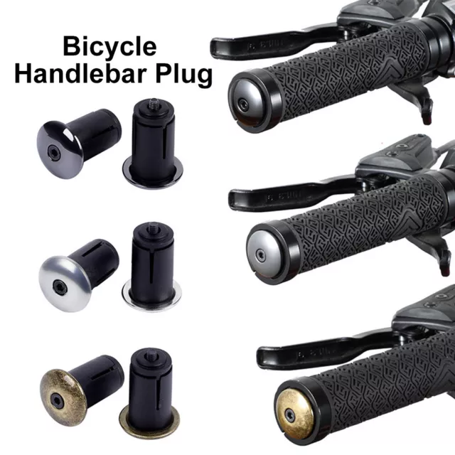 1 Pair Road Mountain Bike Handlebar End Plug MTB Bicycle Bar Grip Cap Aluminum