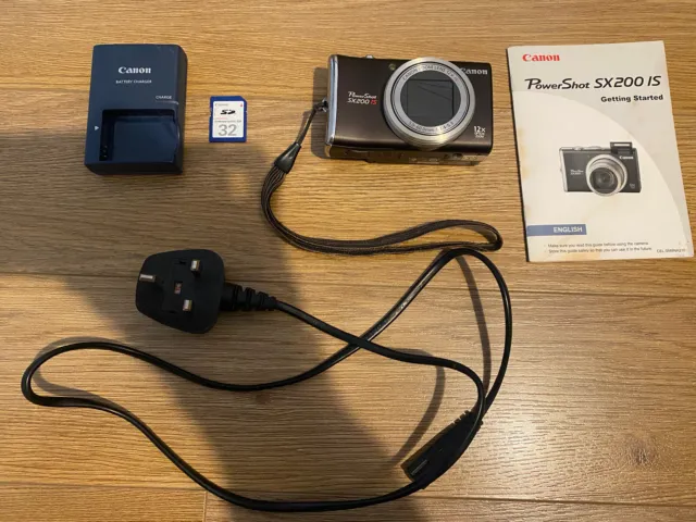 Canon PowerShot SX200 IS 12.1MP Digital Camera - Black