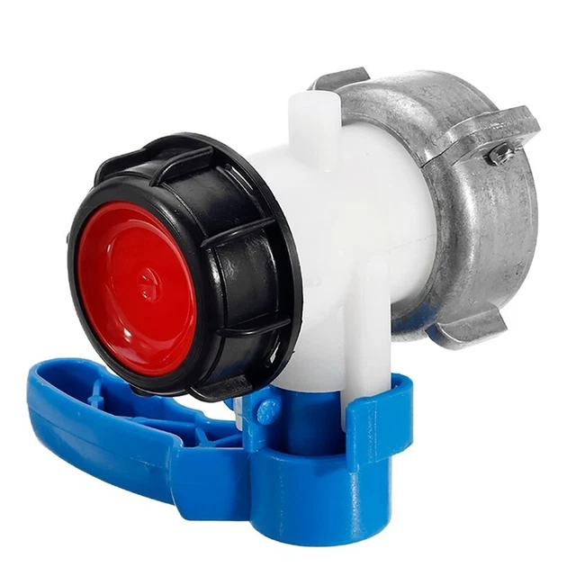 Vanne de remplacement de réservoir IBC récipient à eau robinet sortie bleu +