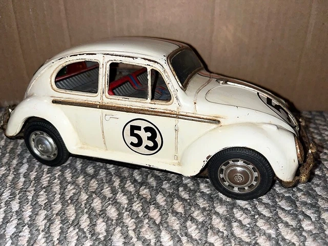 Taiyo Herbie Volkswagen VW Beetle Tin Battery Operated Car Parts or Restoration Taiyo Herbie Volkswagen VW Beetle Tin Battery Operated Car Parts or Restoration