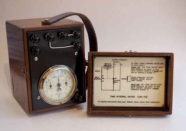 VINTAGE TIME INTERVAL Meter. Synclock by Everett Edgcumbe London Very ...