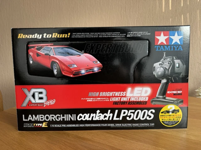 1/10 TAMIYA RC COUNTACH Lamborghini LED TT-01E XB 4wd RTR Model 57780 ...
