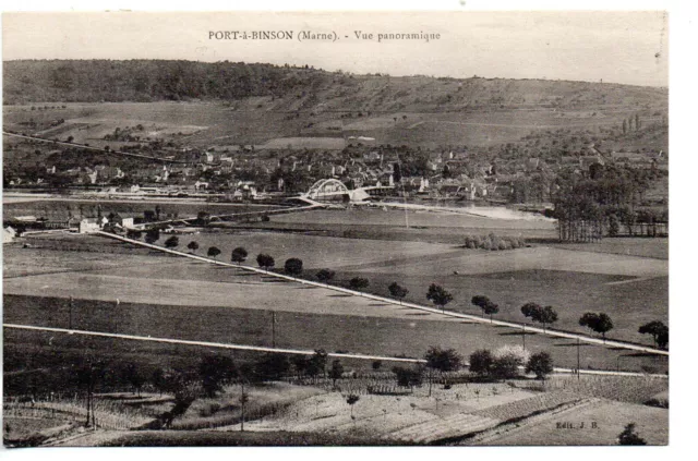 PORT A BINSON - Marne - CPA 51 - vue panoramique