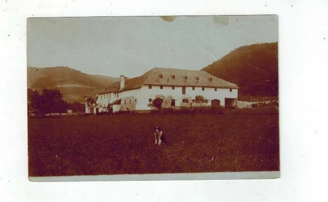 Alte Ansichtskarte Ort Unbekannt, Hund vor Haus, Foto Ak ( 1745)