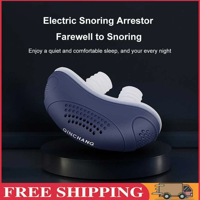 Dilatador Eléctrico Anti-Ronquidos Nariz Clip Respiratorio Para Hombre y Mujer, Azul