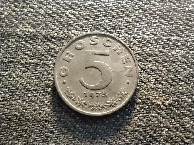 Austria 5 Groschen Coin 1973