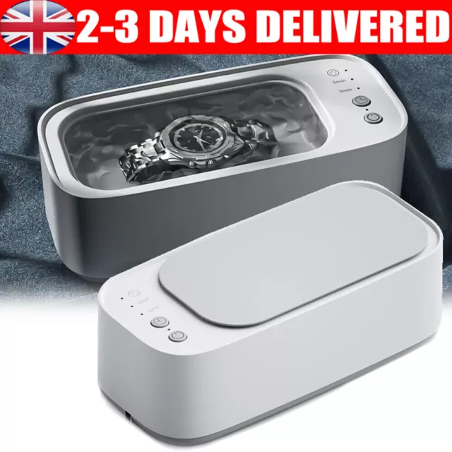 Ultrasonic Cordless Cleaner Watches Dentures Jewellery & Small Items Cleaner UK