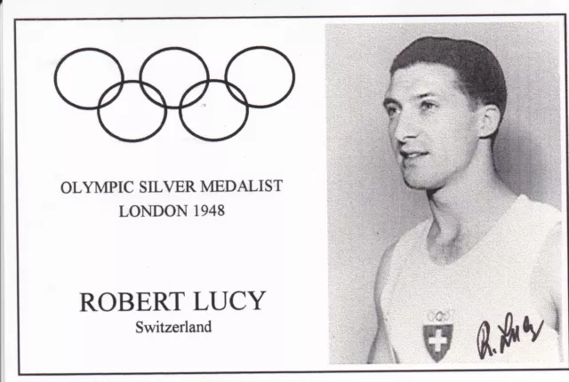 Robert LUCY (1923-2008) - Schweiz, Silber Olympia 1948 Turnen, Original!