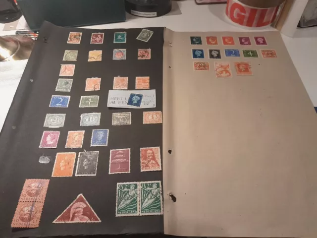 NETHERLANDS STAMPS Early To Mid 1900's Album PAGES Hinged
