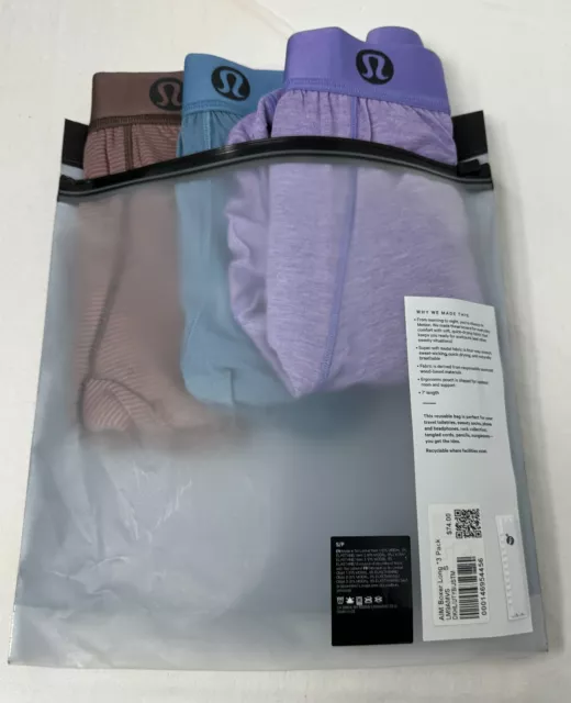 Lululemon Always In Motion Boxer Short Long Size  S  3 Pairs 7" Modal