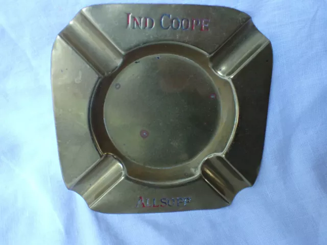 Vintage Brass Ind Coope Allsopp Ashtray - 11.7cm, 4.6"