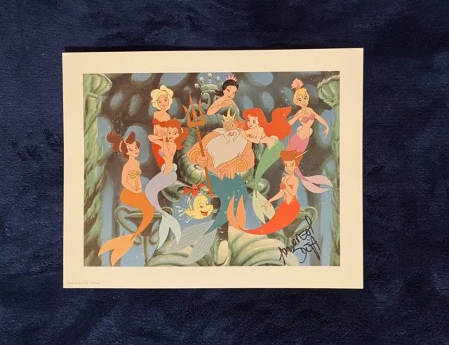 THE LITTLE MERMAID 1990 ANDREAS DEJA hand-signed Lithograph DISNEY STORE Exclus
