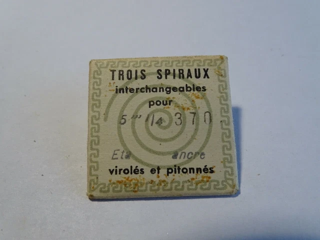 Pièce Horlogerie : Balancier Avec Spiral Pour Mouvement ETA 2541 - Neuf Sans étiquette - Marque Renata