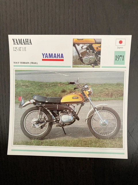 Carte Fiche Technique Moto Passion Édition Atlas Yamaha XS 1100 - Occasion, Document Vintage