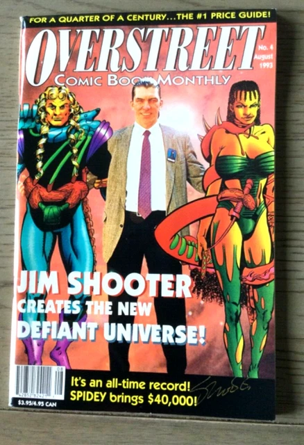1993 Overstreet comic price guide Jim Shooter Cover w/ Auto on cover, see pics