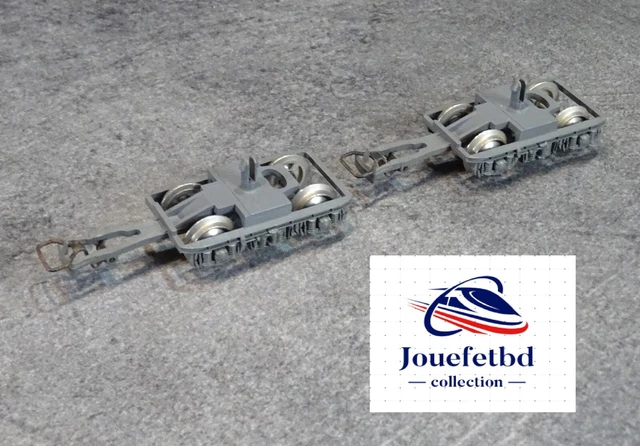 Lot De 2 Bogies JEP échelle O (1/43) - Pour Voiture Voyageurs Ou Fourgon - Métal
