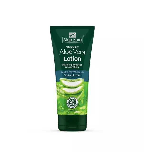 AloePura Aloe Vera Lotion mit Aloe Vera Saft & Sheabutter 200ml