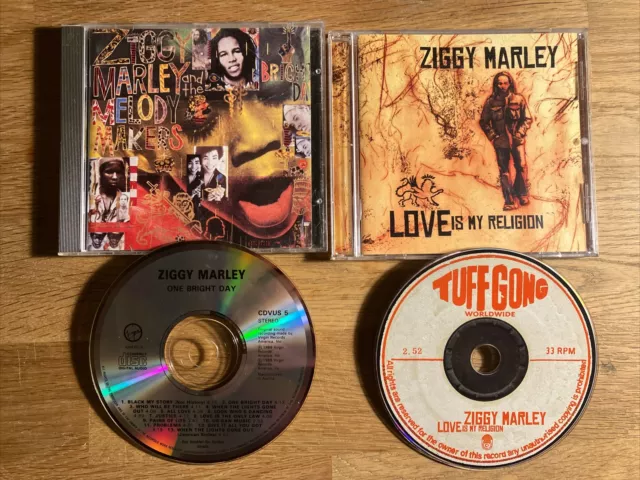 ZIGGY MARLEY / MELODY MAKERS: One Bright Day + Love Is My Religion   VG+/EX(CD)