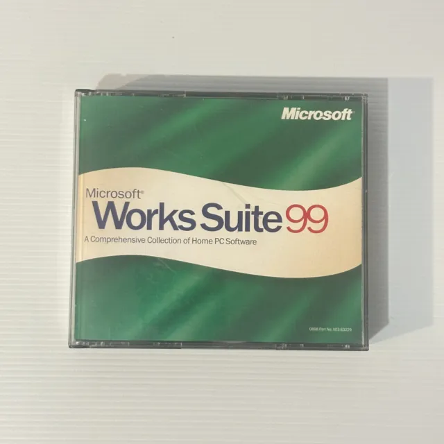 MICROSOFT Works Suite 99 - 5 CD disck - Software for PC - Rare - FREE Postage
