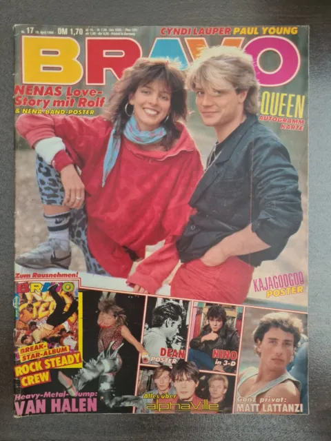 BRAVO 17/1984 Heft Komplett - Nena, Van Halen, Alphaville, Queen, Paul Young -