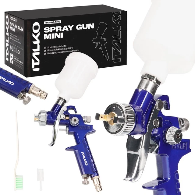 Produktbild von Auaria Spritzpistole / Lackierpistole Mit 2,5 Mm Düse Und 1000 Ml Farbbecher – Für Grobe Lackierarbeiten
