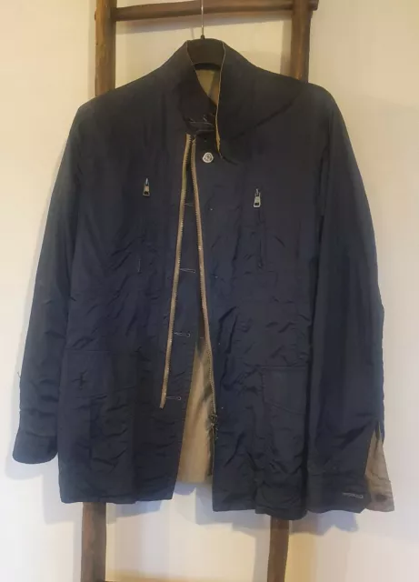 Come Nuova: Giacca Leggera Moncler Double Face Blu e Beige TG 3 M/L