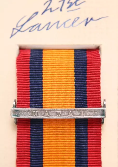 Qsa Queens South Africa Medal Ribbon Bar Clasp Natal Boer War Campaign