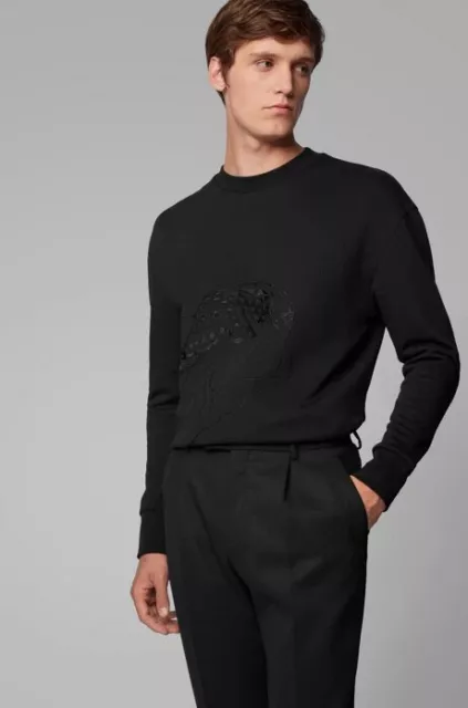 HUGO BOSS X Meissen capsule Buffalo black jumper sweatshirt top limited ...