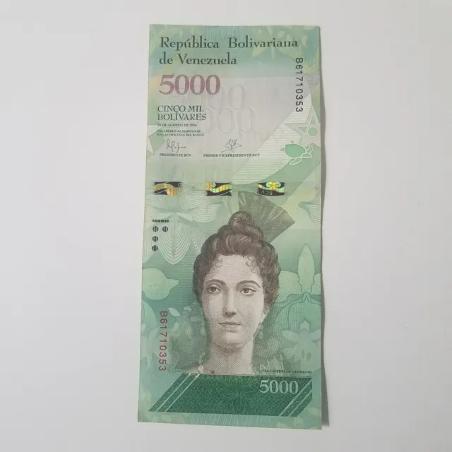 Republic Venezuela 5000 Bolivar 2016 World Paper Money Currency Bill note