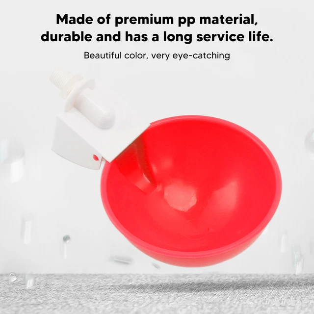 Chicken Waterer Cups Automatic Poultry Waterer PP G1/8 Male Thread Simple