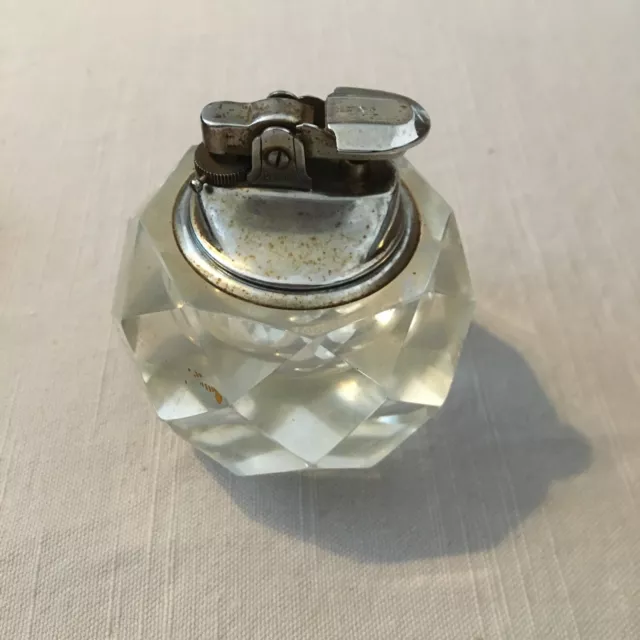Vintage Glass Crystal Table Lighter Retro Penguin