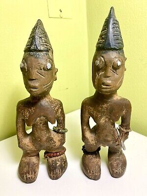 PAIR Yoruba IBEJI Twin figures - first half of 20thC - Igbomina/Nigeria