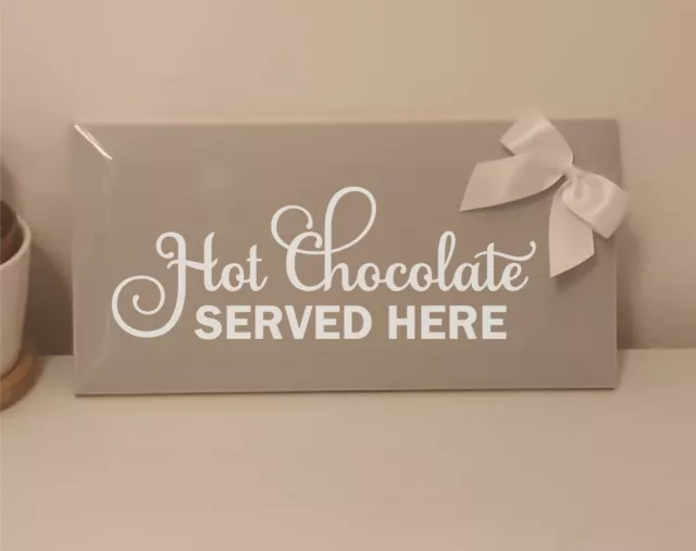 Hot Chocolate station tile sign ... great for making your own hot chocolate bar
