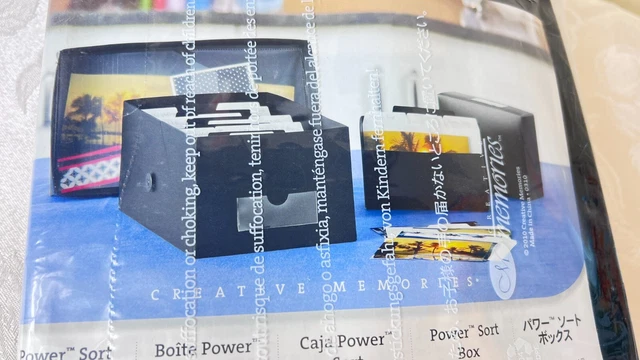 Caja de clasificación de potencia media Creative Memories con 6 cajas compartimentales/organizador de fotos